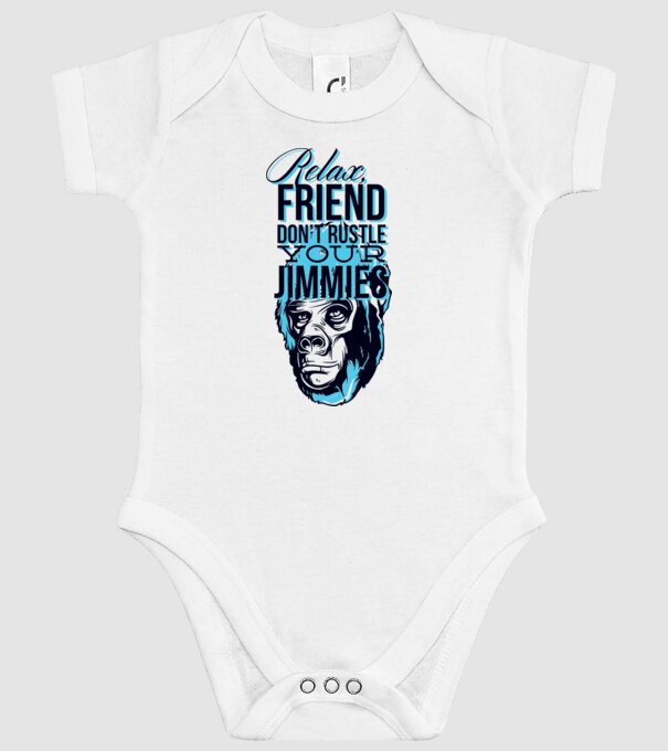 Relax Friend model alb pe tricou