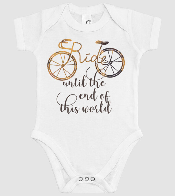 Ride until the end of this world model alb pe tricou