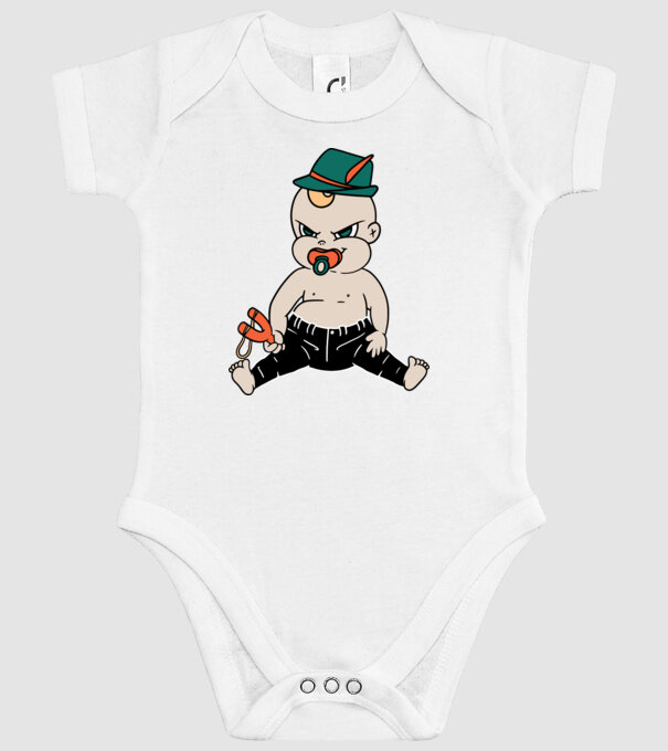 Bebe neastâmpărat model alb pe tricou