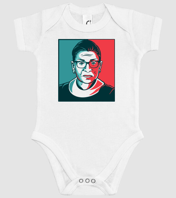 Ruth Bader Ginsburg model alb pe tricou