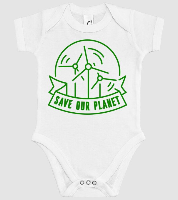 Save Our Planet - Ziua Pământului model alb pe tricou