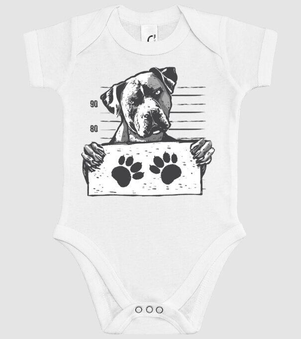 Staffordshire Terrier Închisoare model alb pe tricou