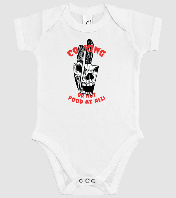 Cuțite de bucătar model alb pe tricou