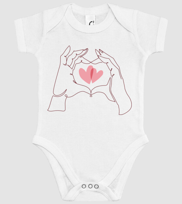 Dragoste Valentine inimă model alb pe tricou