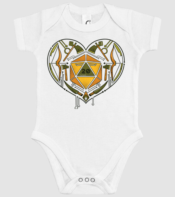 Joc de rol Dragoste model alb pe tricou