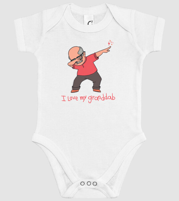 Îl iubesc pe bunicul meu model alb pe tricou