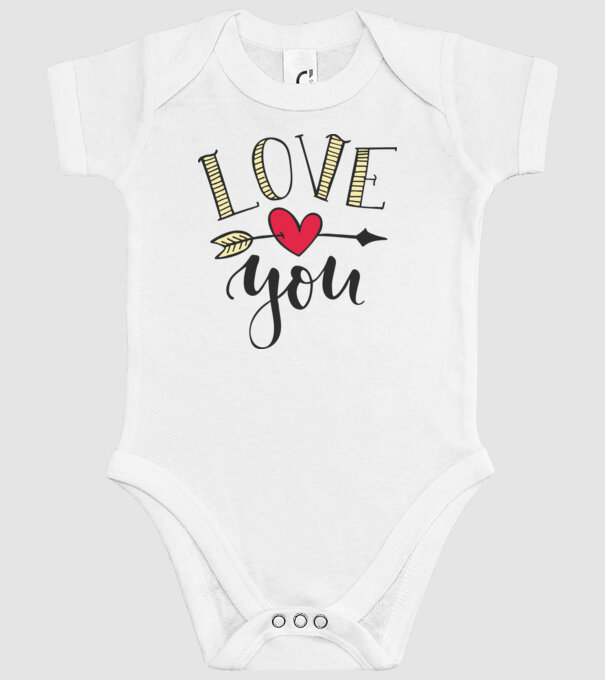 'Te iubesc tricou pentru Valentine''s Day' model alb pe tricou