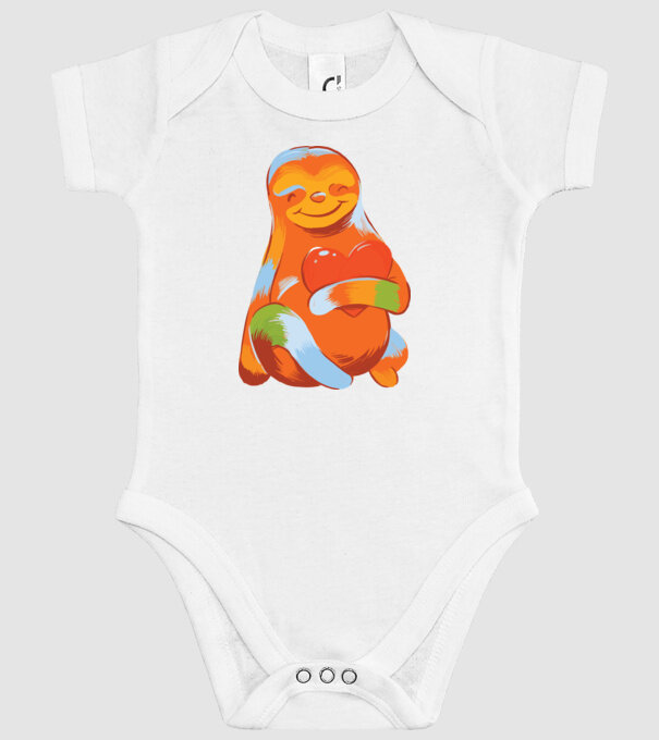Leneș colorat model alb pe tricou