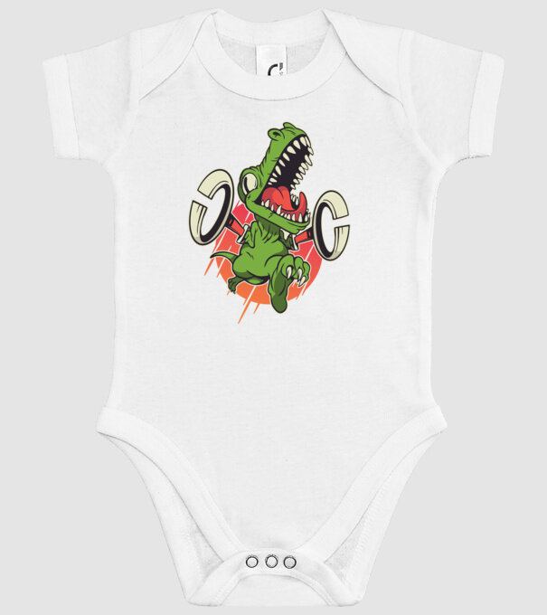 Dinozaur T-rex model alb pe tricou
