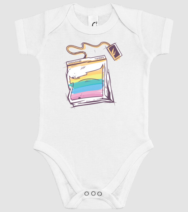 Filtru de ceai model alb pe tricou