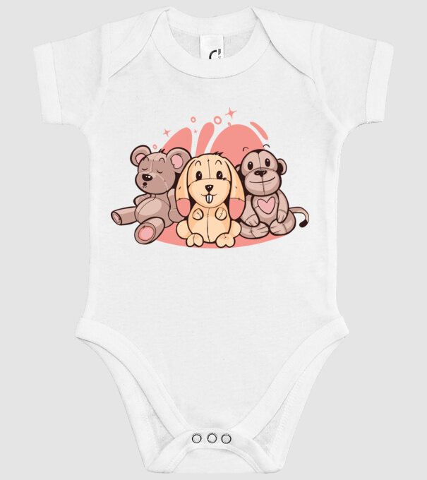 Animale Teddy model alb pe tricou