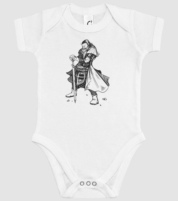 Cavaler Templier model alb pe tricou