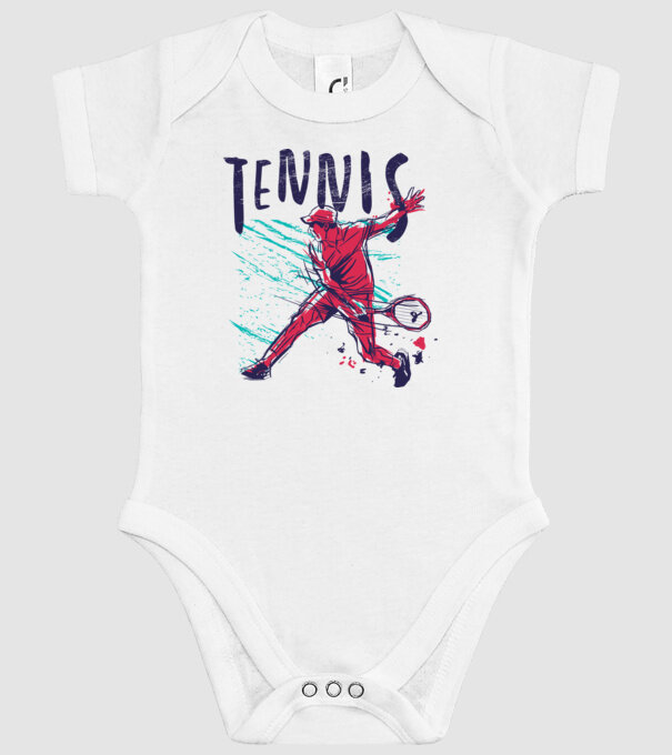 Tennis model alb pe tricou