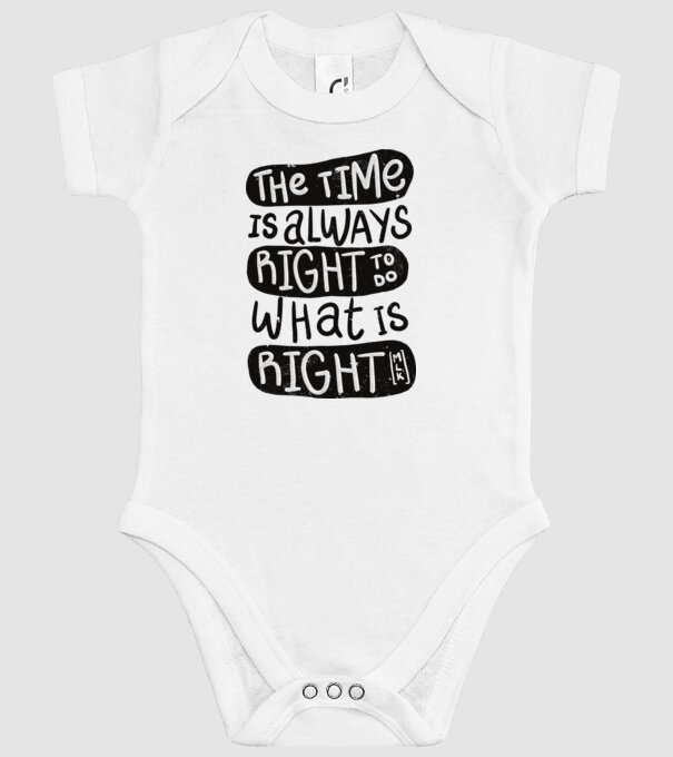 The time is always right model alb pe tricou