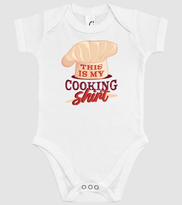 This is my Cooking Shirt model alb pe tricou