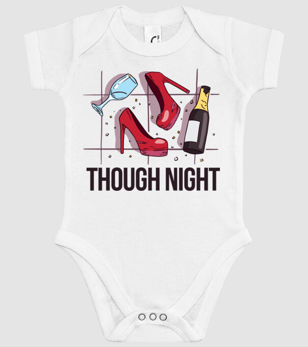 Though Night - seară grea model alb pe tricou
