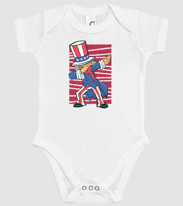 Uncle Sam DAB model alb pe tricou