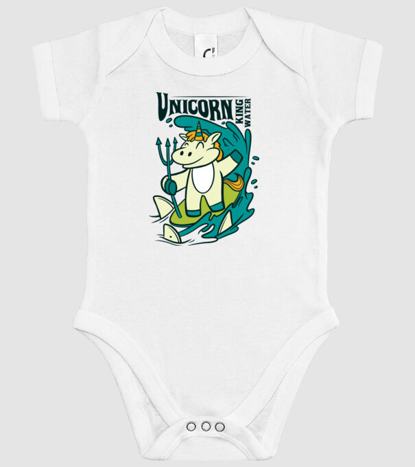 Unicorn regele apelor model alb pe tricou