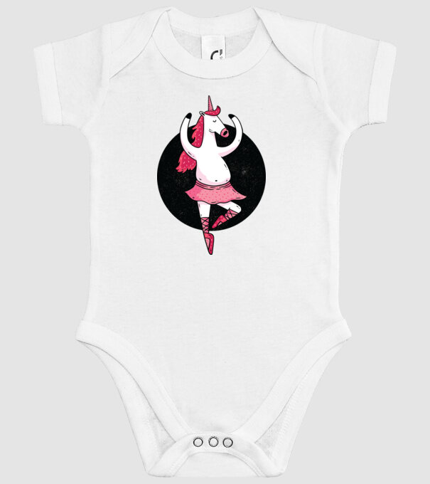 Unicorn Balet model alb pe tricou