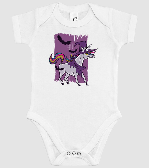 Unicorn vrăjitoare model alb pe tricou
