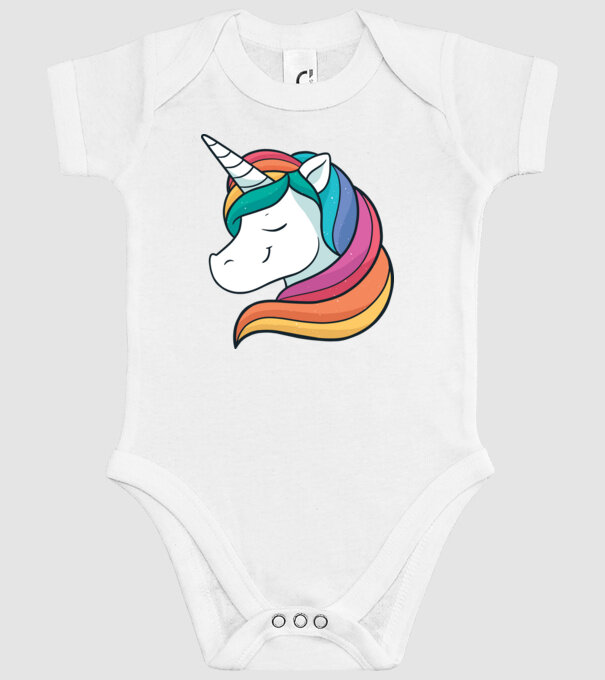 Cap de unicorn model alb pe tricou