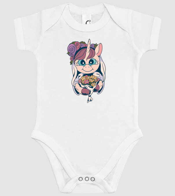 Unicorn Mireasă model alb pe tricou