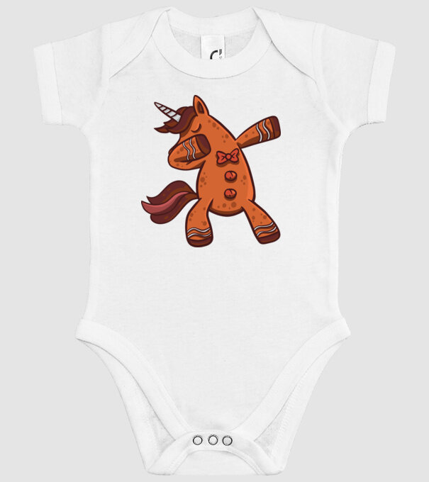 Unicorn turtă dulce DAB model alb pe tricou