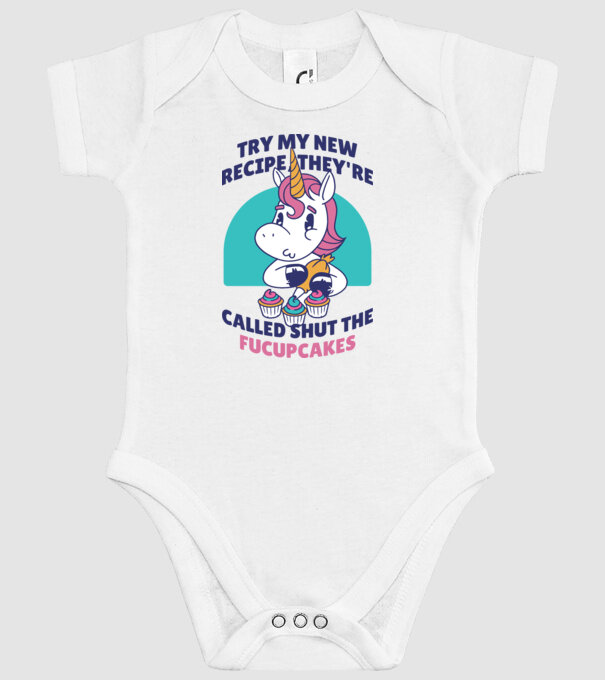 Unicorn Rețetă model alb pe tricou