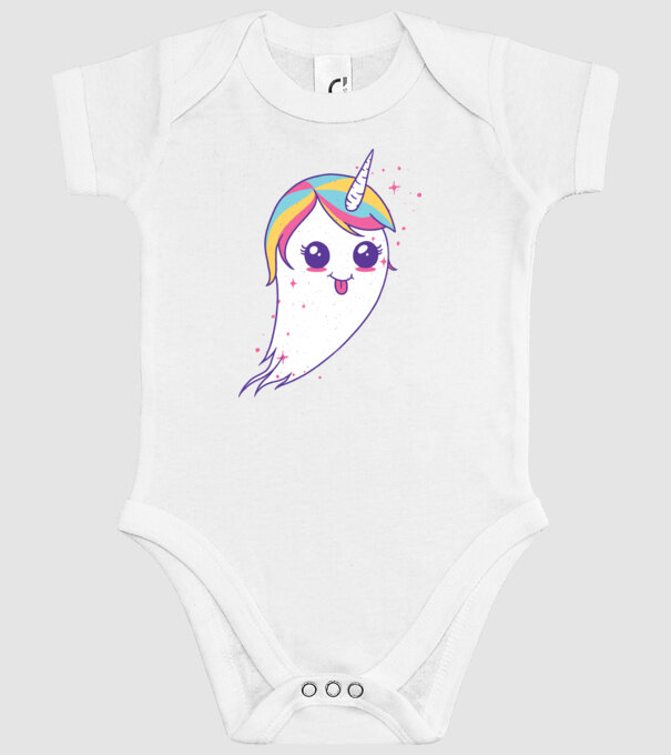 Unicorn Fantoma model alb pe tricou