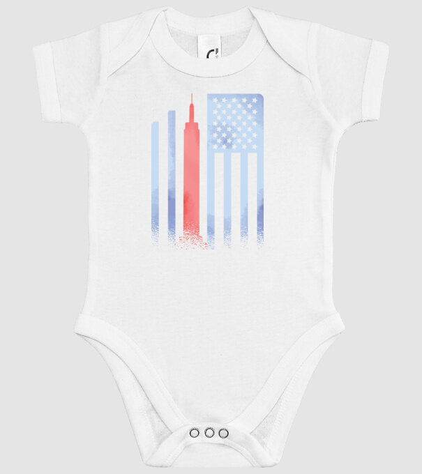 Usa Empire State Building model alb pe tricou