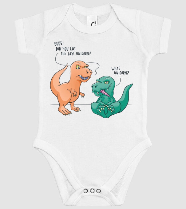 Tricou cu Dinozaur amuzant model alb pe tricou