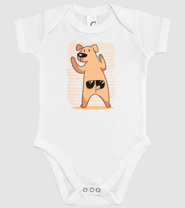 Tricou cu Câine amuzant model alb pe tricou