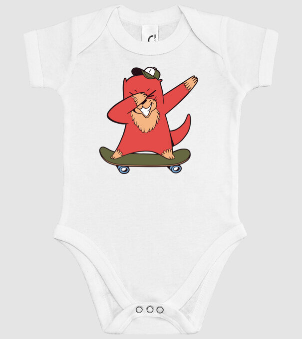 Vidră DAB model alb pe tricou