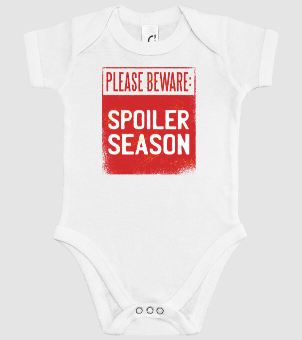 Atenție! Pericol de spoiler model alb pe tricou
