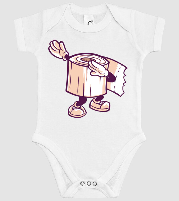 Hârtie igienică DAB model alb pe tricou