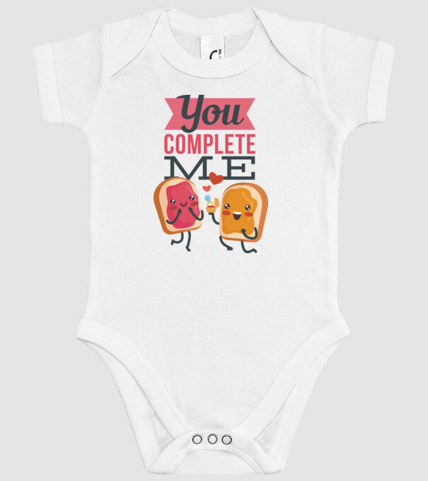 'You Complete Me Tricou drăguț pentru Valentine''s Day' model alb pe tricou