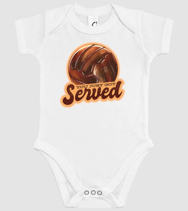 You just got served - volei model alb pe tricou