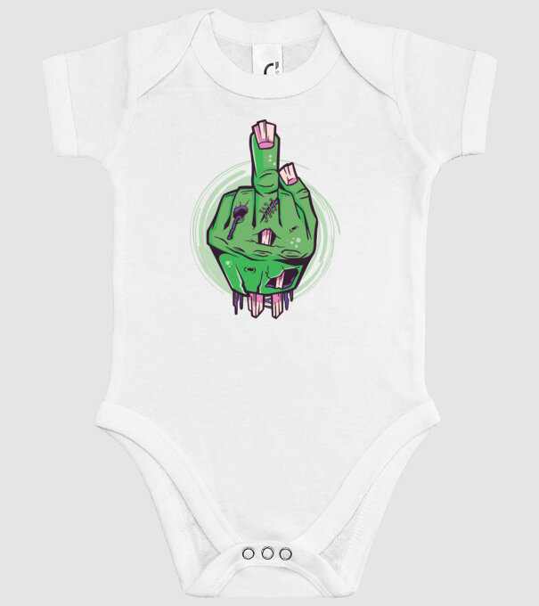 Mână Zombie model alb pe tricou