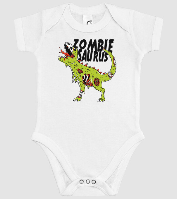 Zombiesaurus - Dinozaur Zombie model alb pe tricou