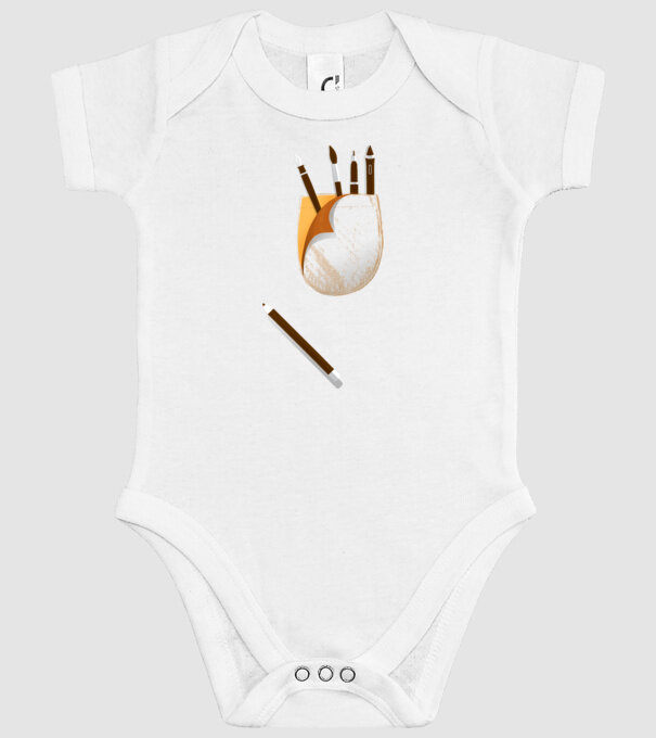 Designer buzunar model alb pe tricou