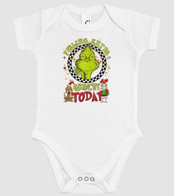 Feeling extra Grinchy today - Grinch model alb pe tricou