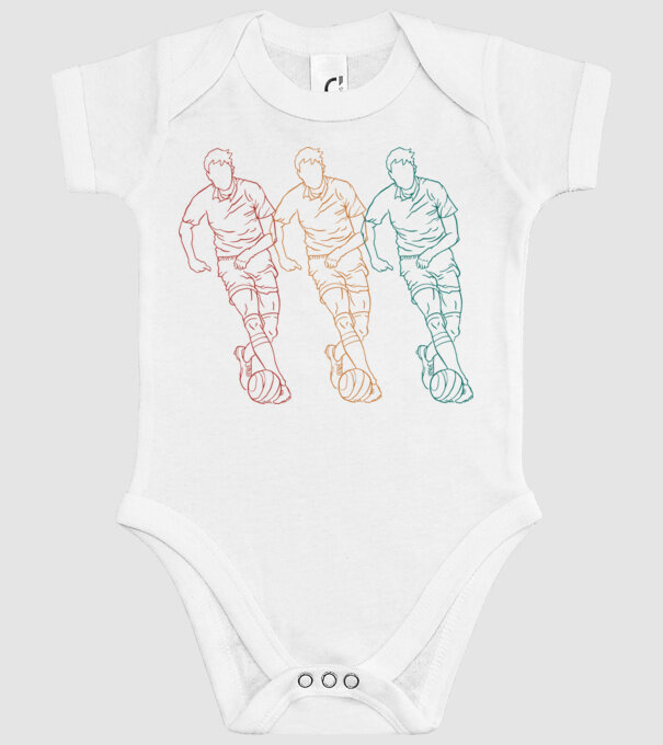 Fotbalist Retro model alb pe tricou
