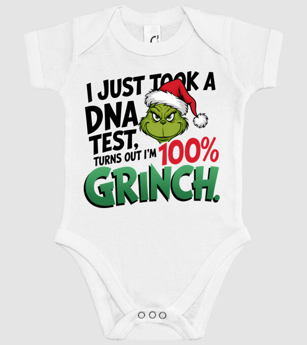 Grinch DNA test model alb pe tricou