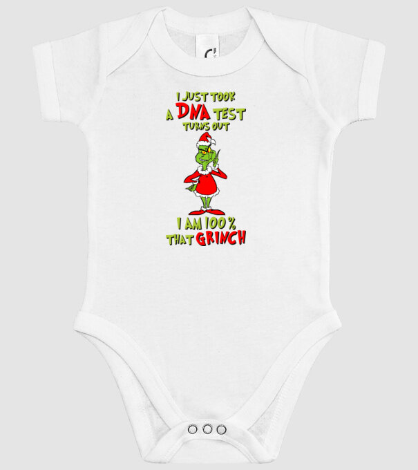 I just took a DNA test - I am Grinch model alb pe tricou