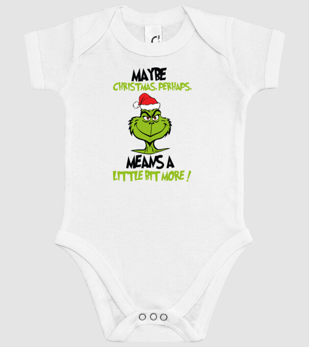Maybe christmas - Grinch model alb pe tricou