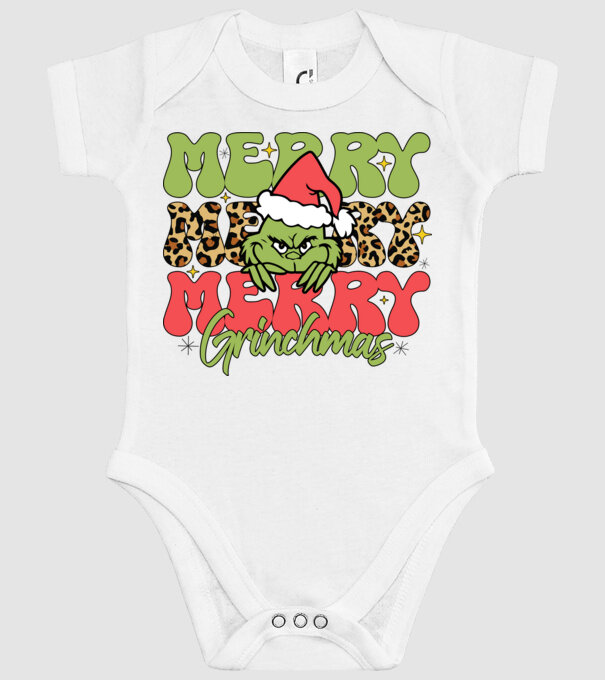 Merry Grinchmas model alb pe tricou