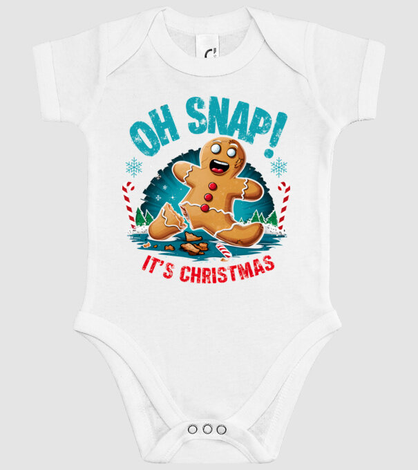 Oh snap! It's christmas Alb model alb pe tricou