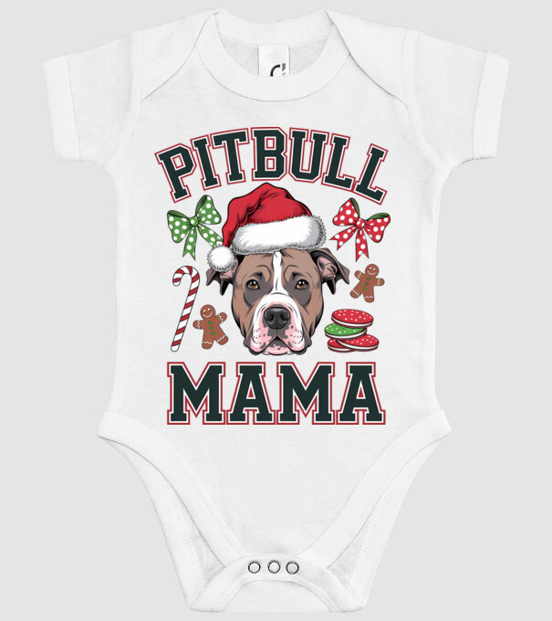 Pitbull Mama model alb pe tricou