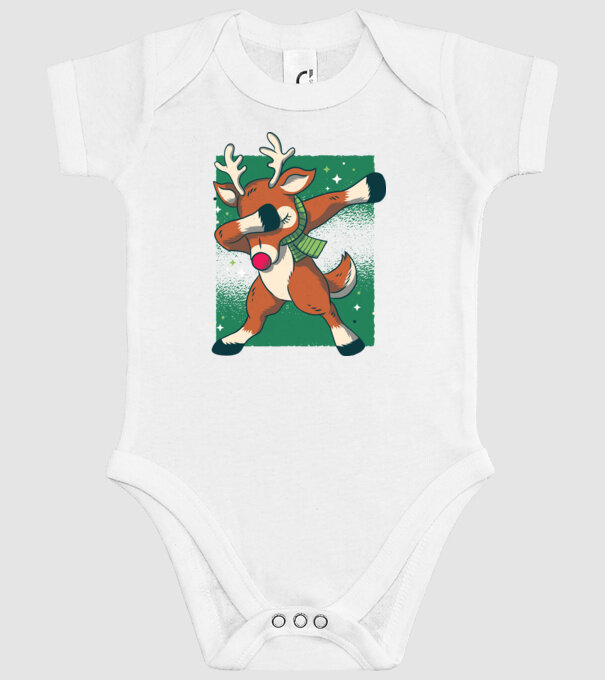 Rudolph DAB model alb pe tricou