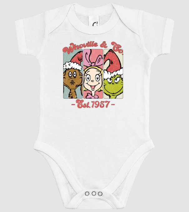 Whoville & Co. - Grinch model alb pe tricou